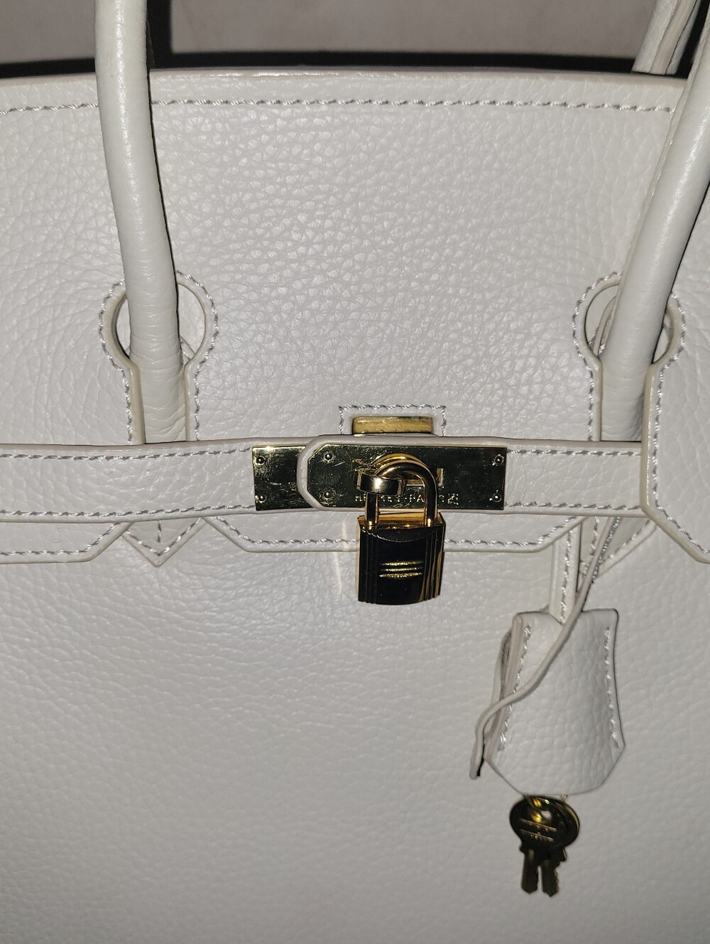 Hermes Cream Leather Birkin 30 Handbag - Picture 3 of 11